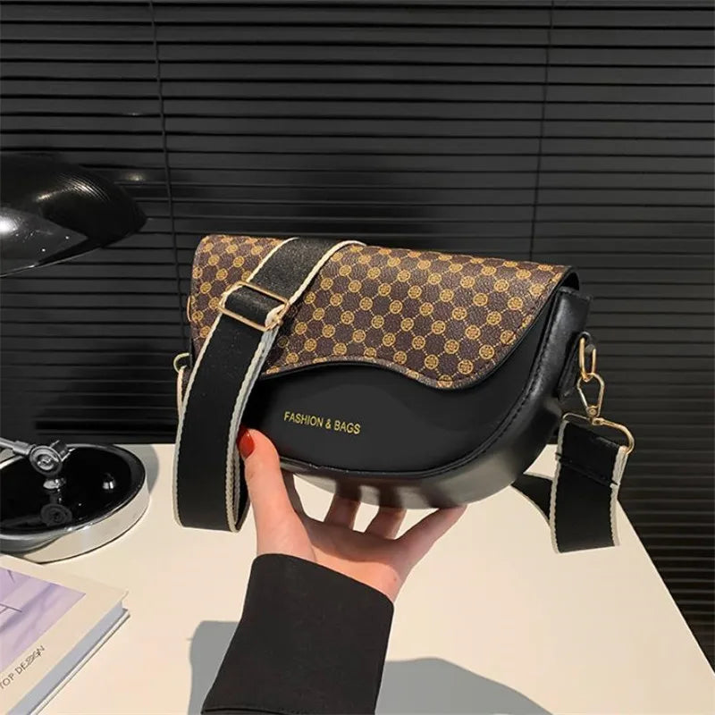 Vintage Leopard Style Crossbody Bag, Small Crossbody Bag, Synthetic Leather Perfect for Outdoor Streetwear and Holiday Gifts