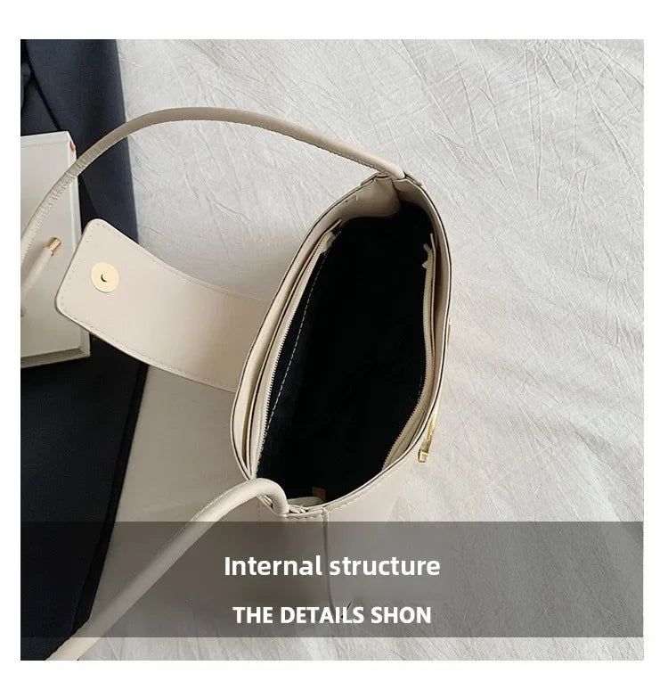 Fashion PU Leather Tote Bag, Stylish Single Handbags Shoulder Underarm Bag, Stylish Simple Cross Body Bags for Women Daily Use