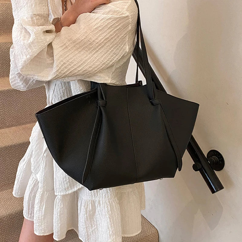 Brand Designer Bucket Shoulder Bags For Women Soft PU Leather Big Capacity Shopper Tote Set Luxury Designer Handbags