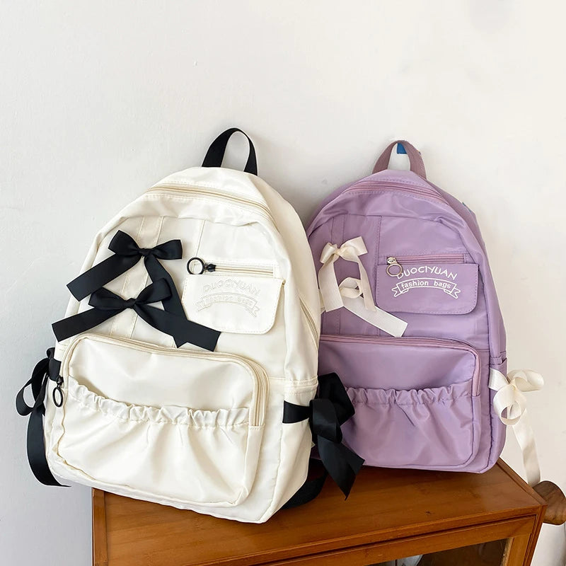 Fashion Backpack Nylon Women Backpack Anti-theft Shoulder Bags New School Bag for Teenager Girls School Backapck Female