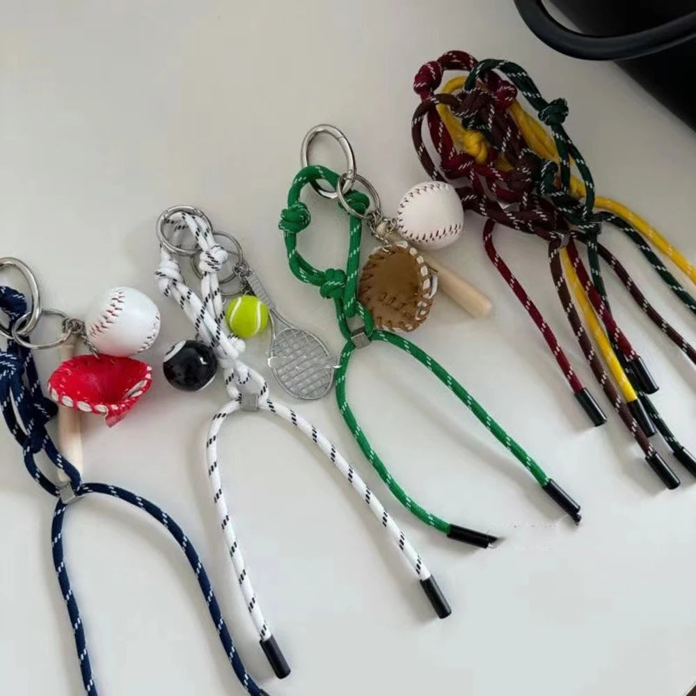 Hot Sale Fashion Women's Handbag Charms INS Braided Rope DIY Bag Pendant Keychain Colorful Rope Knot Design For Bags & Keys