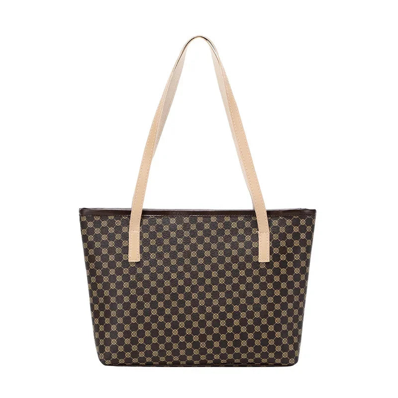 Stylish Crocodile Pattern Pu Underarm Bag Versatile Women Small Tote Bags Fashionable Leopard Handbag Chic Quilted Shoulder Bag