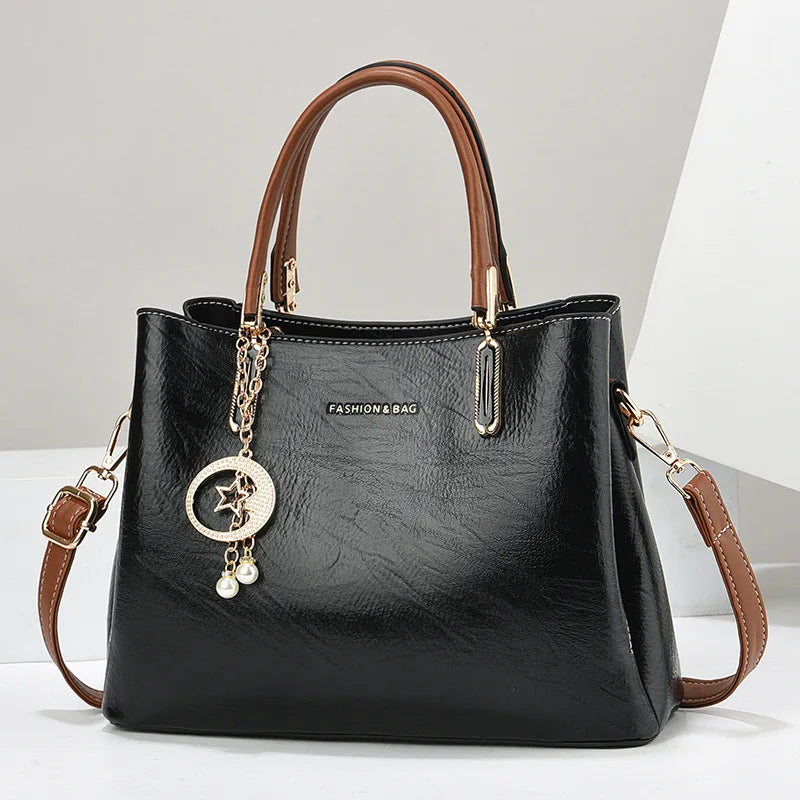 Fashionable and luxurious design women's bag, large capacity simple and high-end handbag shoulder bag