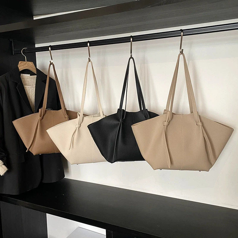 Brand Designer Bucket Shoulder Bags For Women Soft PU Leather Big Capacity Shopper Tote Set Luxury Designer Handbags