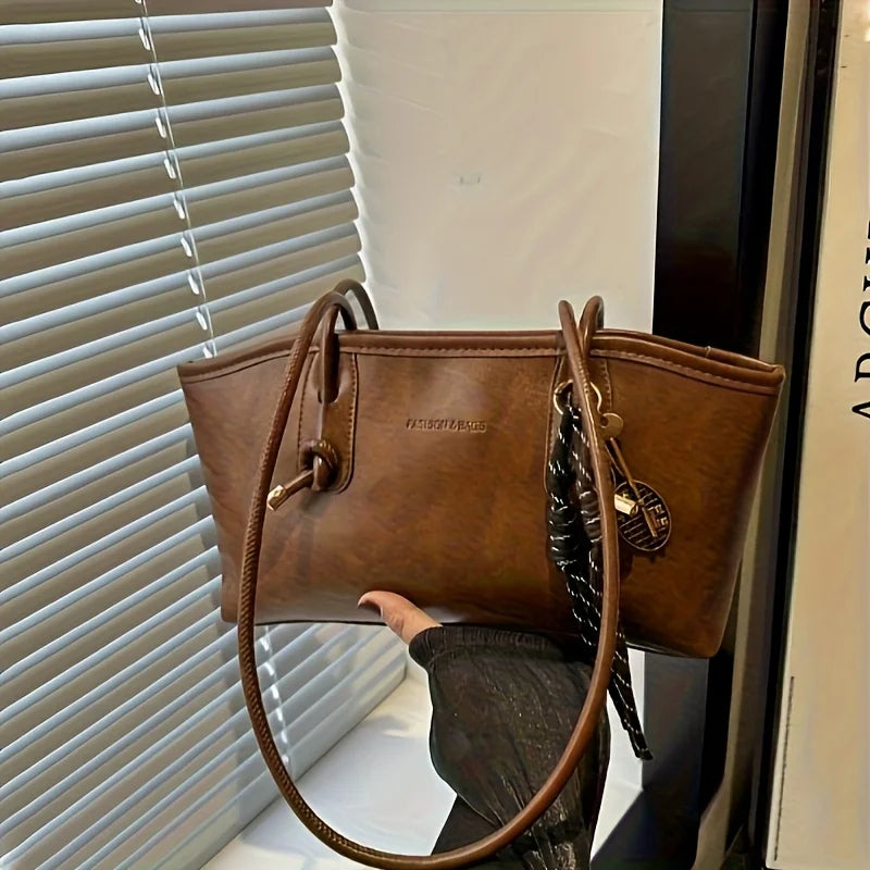 Ladies Large Capacity Crescent Bag Black, White, Brown, Coffee Convertible Shoulder Tote Bag Spacious Work, Travel, Everyday Use