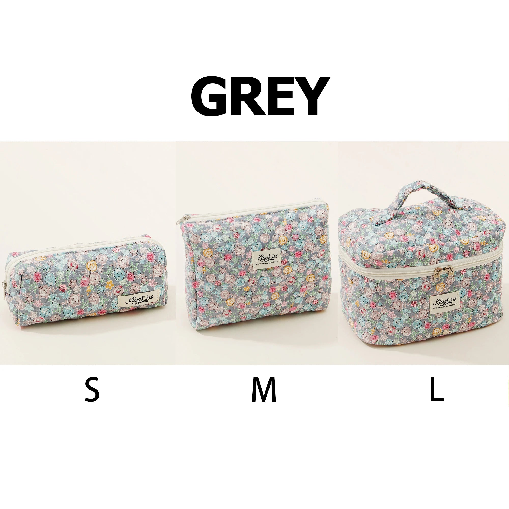 1pcs Cute Quilted Cotton Makeup Bag Women Zipper Cosmetic Organizer Cloth Handbag Box Shape Portable Toiletry Case for Girls