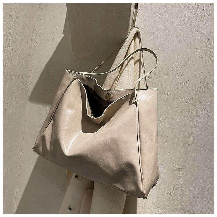 Retro PU Women's Handbag, Large Capacity Handbags Shoulder Bag, Street Leisure Shopping Tote Bag Bags, Suitable for Daily Use