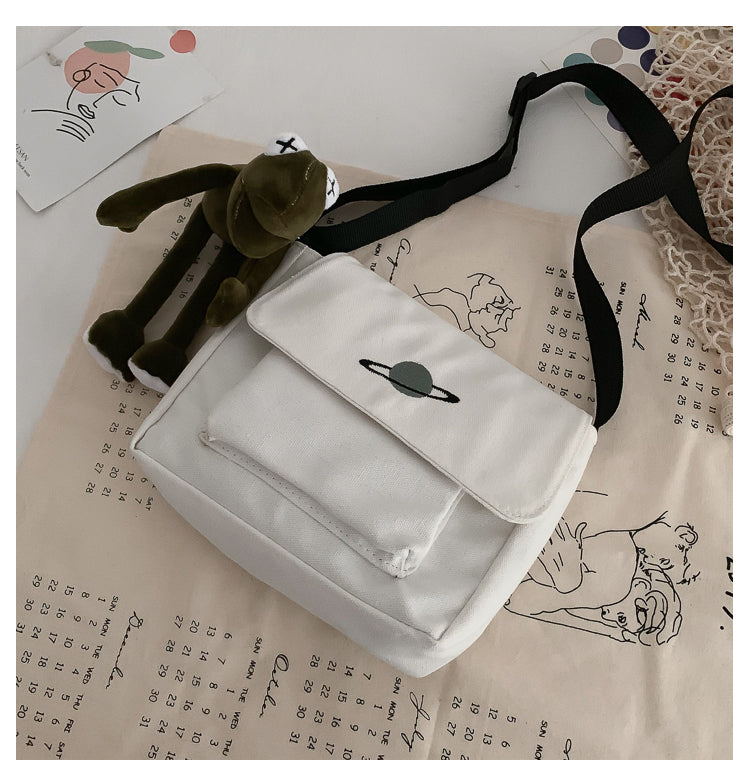Casual Collage Student Messenger Bag Women Small Bag Canvas Shoulder Bag For Women Print Crossbody Bags Bolsas Sac