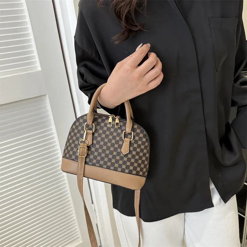 Fashion Shell Bag Ladies Small Pattern Design Purse and Handbag Shoulder Crossbody Bag For Women Daily Use