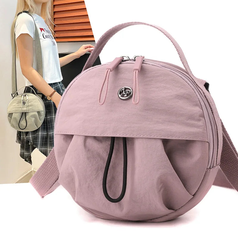 Thickened Waterproof Round Handbag, Single Shoulder Messenger Bag, Versatile Fashion Cross Body Phone Purse Pouch for Going Out