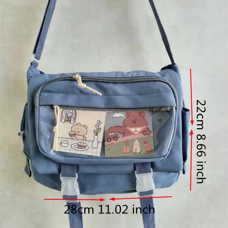Waterproof Nylon Crossbody Bags for Women Shoulder Bags Youth Fashion Ladies Handbag Messenger Bag Teenagers Girls School Bags