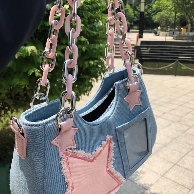 Denim Women Underarm Shopper Totes Large Capacity Designer Hobo Shoulder Bag Luxury Women's Handbag Small Crossbody Bag