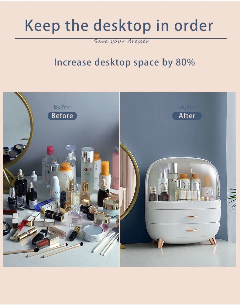 Makeup Container Polish Box Desktop Storage Organizer Makeup Drawer Large Box Cosmetic Capacity Storage Nail Jewelry Organizer