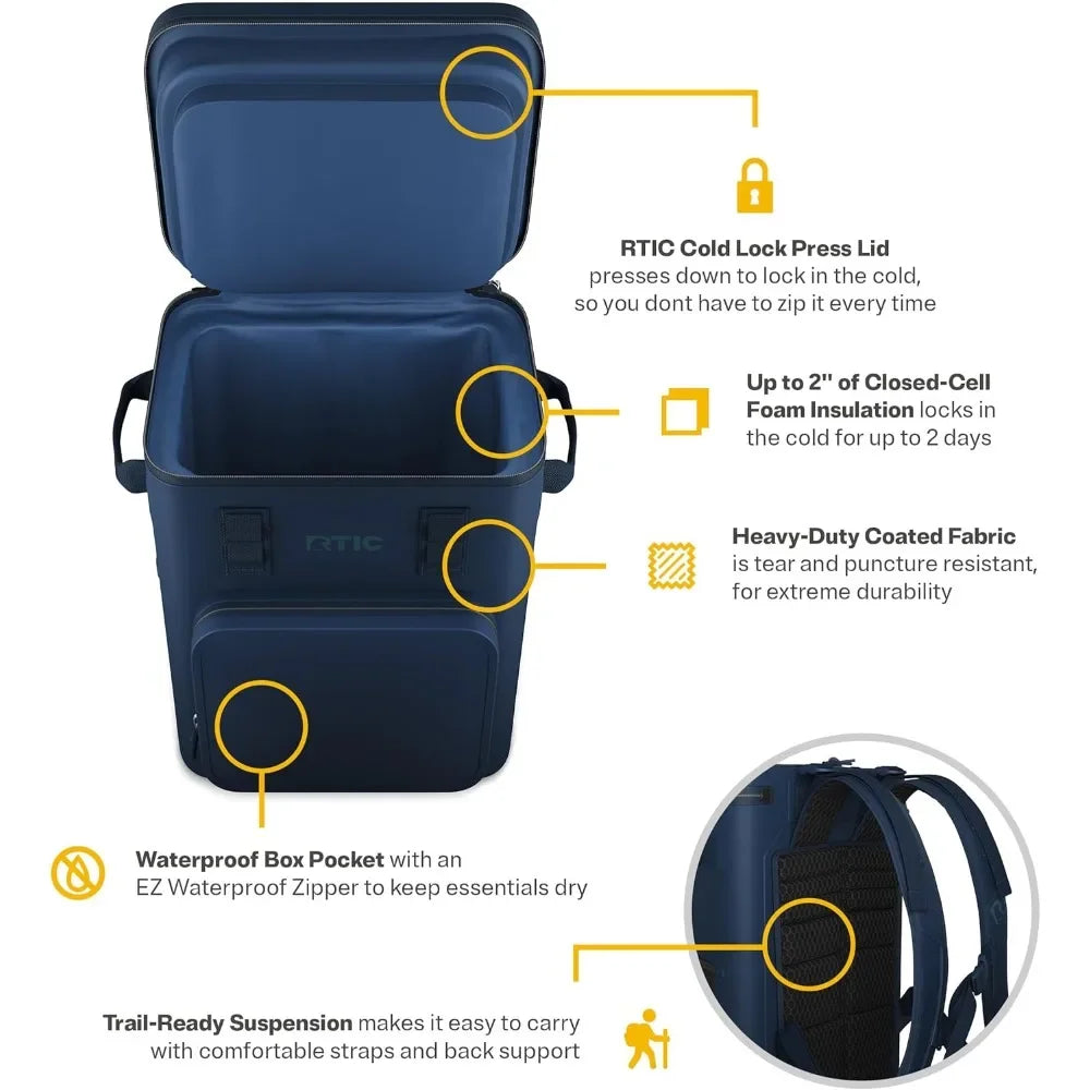 Can Ultra-Tough Backpack Cooler, Insulated, Waterproof, Leak Proof, Portable Floating Bag for Beverage, Drink, Lunch,