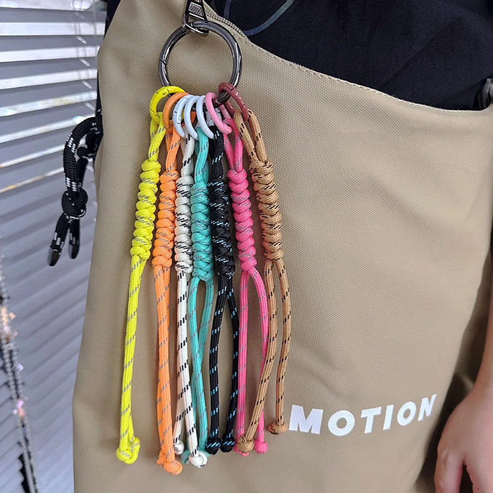 Hot Korean Colorful Rope Pendant Chain Strap For Phone Keyring Bag Decorations Women Phone Hanging Rope Cord Gift Handbag Charms