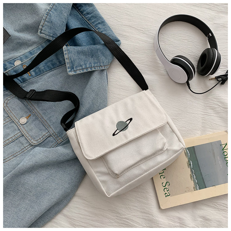 Casual Collage Student Messenger Bag Women Small Bag Canvas Shoulder Bag For Women Print Crossbody Bags Bolsas Sac