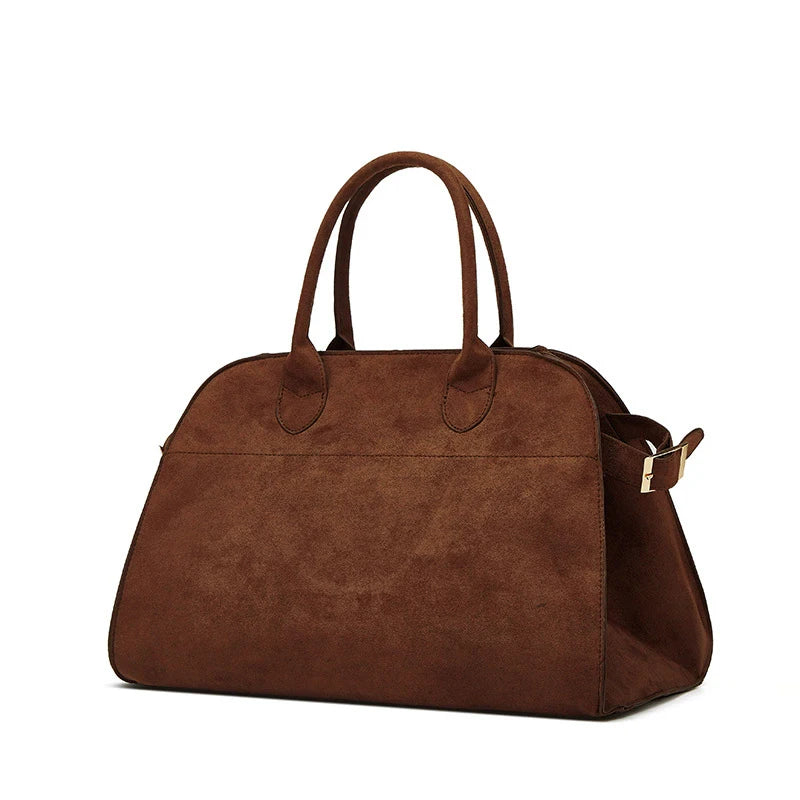 Suede Tote Bag High Quality Designer Luxury Boston Large Handbag Winter Vintage Women's Shoulder Bags