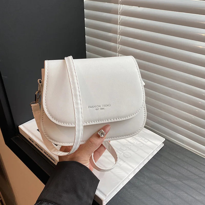 Fashionable Synthetic Leather Crossbody Bag, Womens Shoulder Bag, Simple Square Design, Adjustable Strap, Suitable for Daily Use