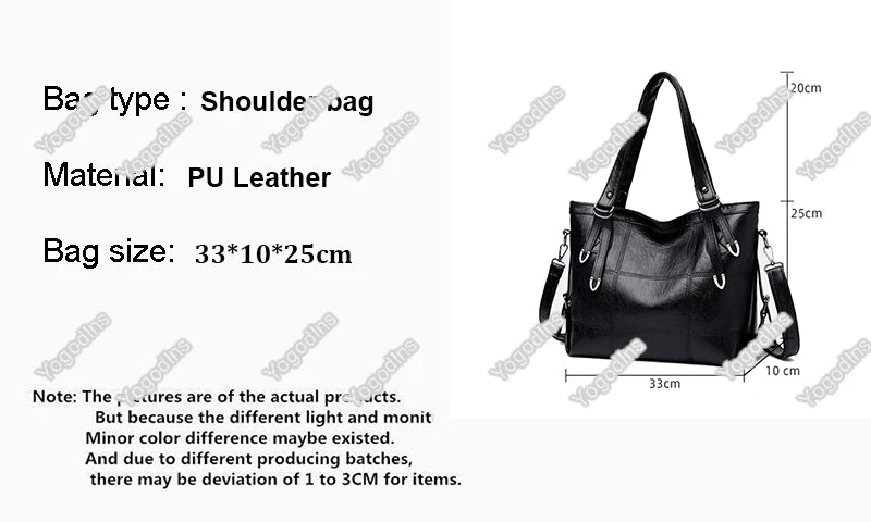 Winter PU Leather Shoulder Bag Trendy Zipper Luxury Handbags and Purse  omen Large Capacity Designer Crossbody Bags