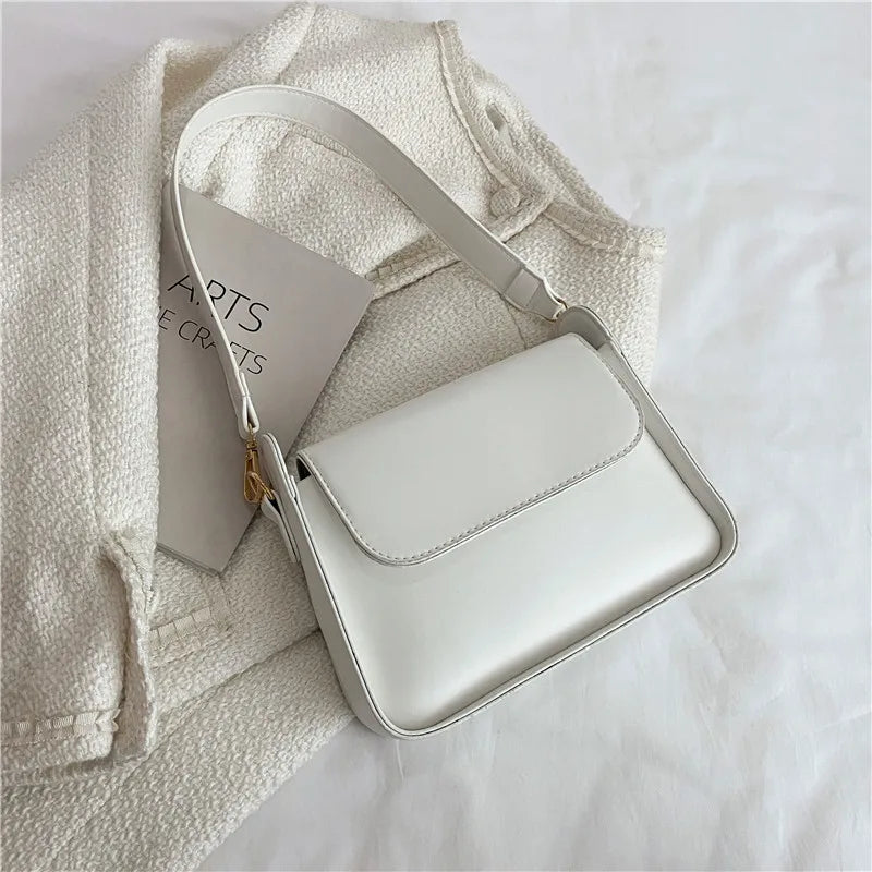 Trendy Fashion Flap Shoulder Bag For Women PU Leather Underarm Bags Designer Solid Color Armpit Handbag and Purse Girls Totes sa