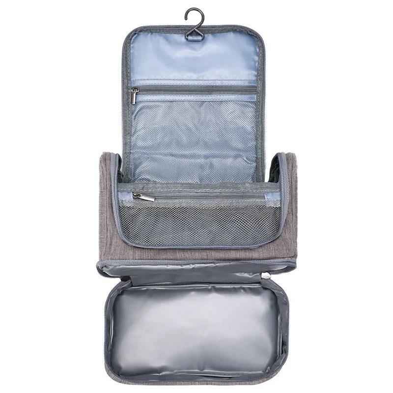 Portable Toiletry Washbag with Hanging Hook Waterproof Women Bathroom Cosmetic Storage Bag Large Capacity Travel Men Makeup Case