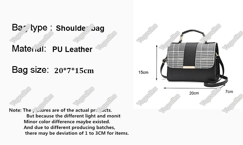 New Arrival Retro Women Handbag High Quality Ladies Crossbody Messenger Bags  PU Leather Female Flap Shoulder Bag