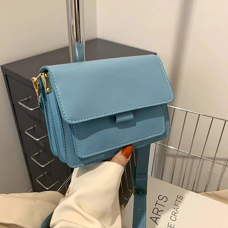 Sewing Thread Women's Shoulder Bags Pu Hasp Ladies Crossbody Bags on Sale 2024 High Quality Free Shipping Bolsas Femininas
