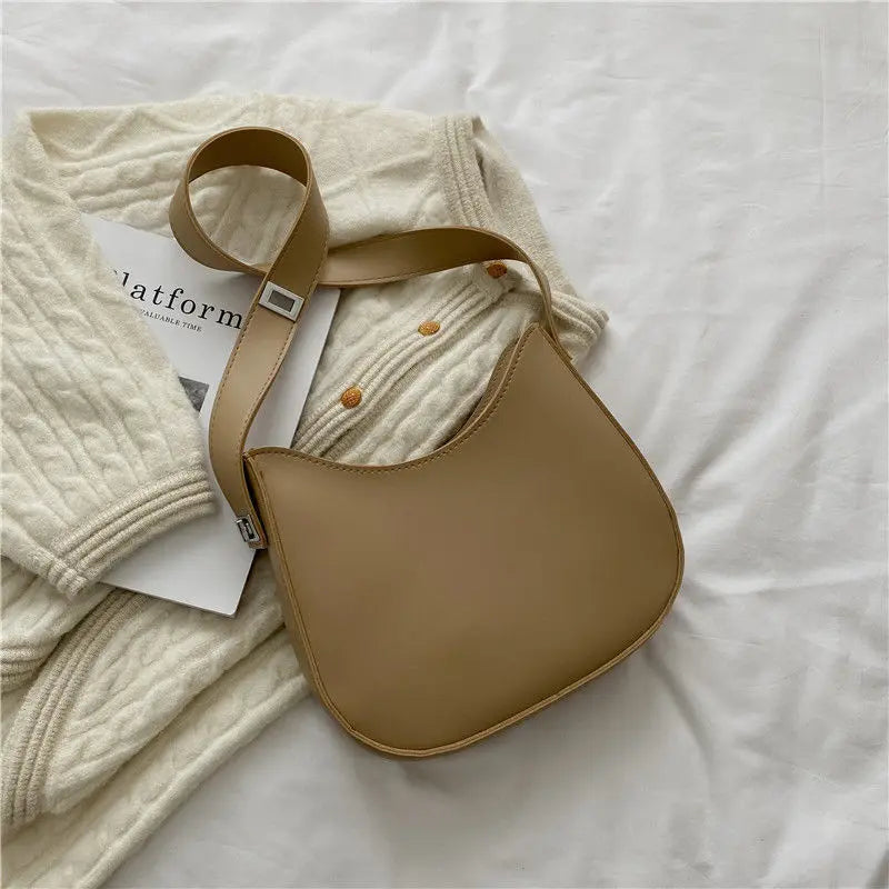 PU Leather Fashion Design Crossbody Bags For Women Summer Travel Shoulder Bags Large Capacity Handbags and Purse Armpit Hobo Bag