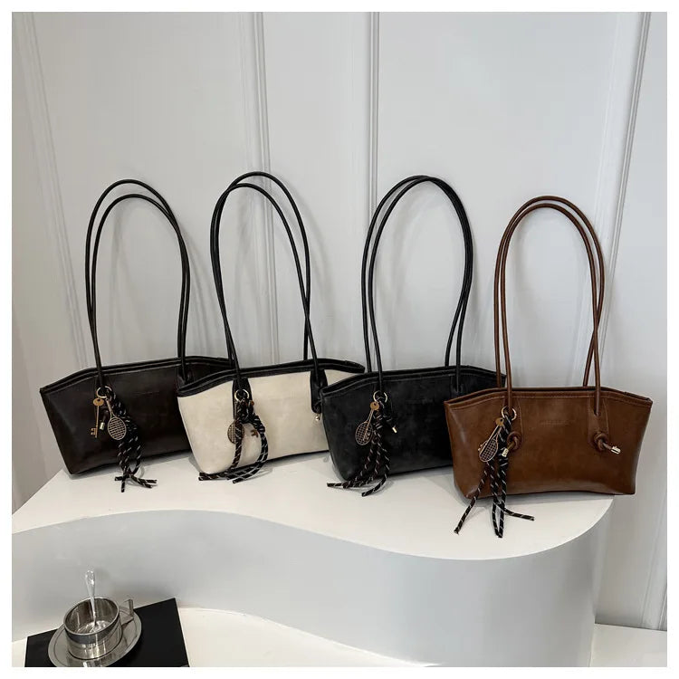 High Quality Texture Vintage Large Capacity Women's Bag Stylish Commuting Armpit Handbag Women Shoulder Bag Fashionable Tote Bag