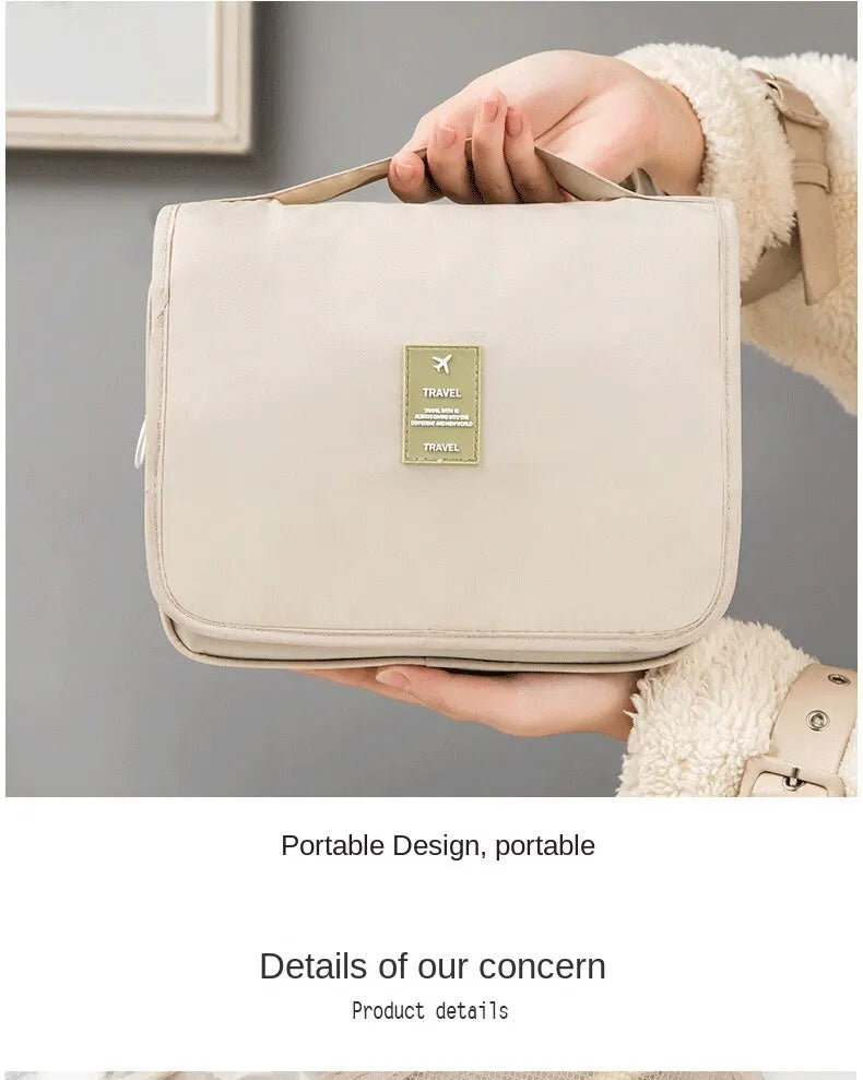 Makeup Bag Travel Cosmetic Bags Toiletries Organizer Waterproof Storage Neceser Bathroom Hook Wash Pouch High Quality Women