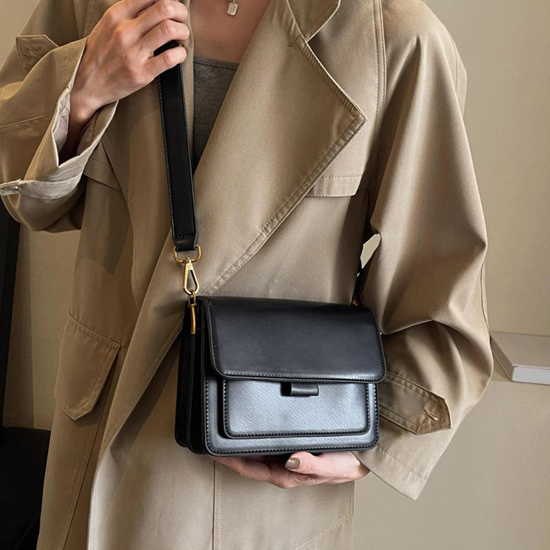 Sewing Thread Women's Shoulder Bags Pu Hasp Ladies Crossbody Bags on Sale 2024 High Quality Free Shipping Bolsas Femininas
