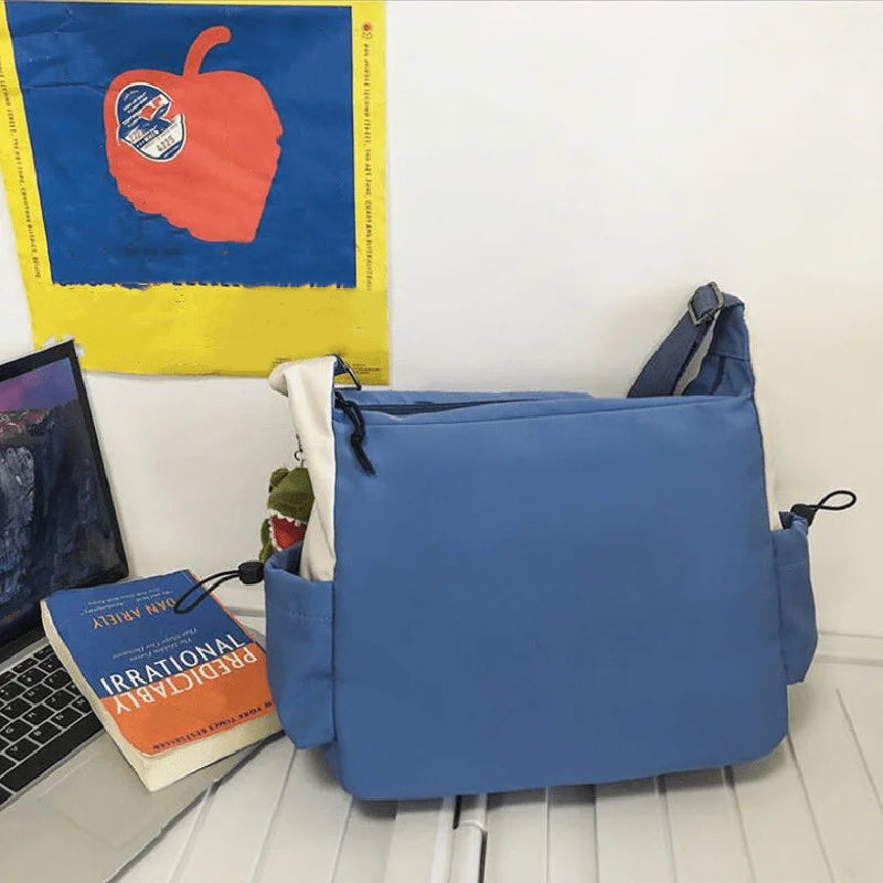 Preppy Casual Nylon Crossbody Bag For Men And Women Teenager Messenger Bag, Outdoor Student Commuter Shoulder Bag For Daily Use