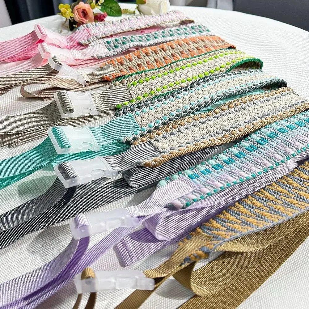 Embroidery Nylon Adjustable Shoulder Bag Strap Spring Summer Colorful Sport Style Bag Extension Straps Unisex Handbag Handles