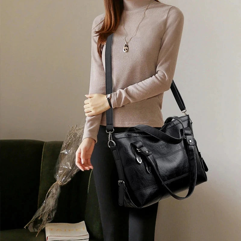 Winter PU Leather Shoulder Bag Trendy Zipper Luxury Handbags and Purse  omen Large Capacity Designer Crossbody Bags
