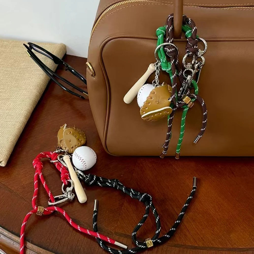 Hot Sale Fashion Women's Handbag Charms INS Braided Rope DIY Bag Pendant Keychain Colorful Rope Knot Design For Bags & Keys