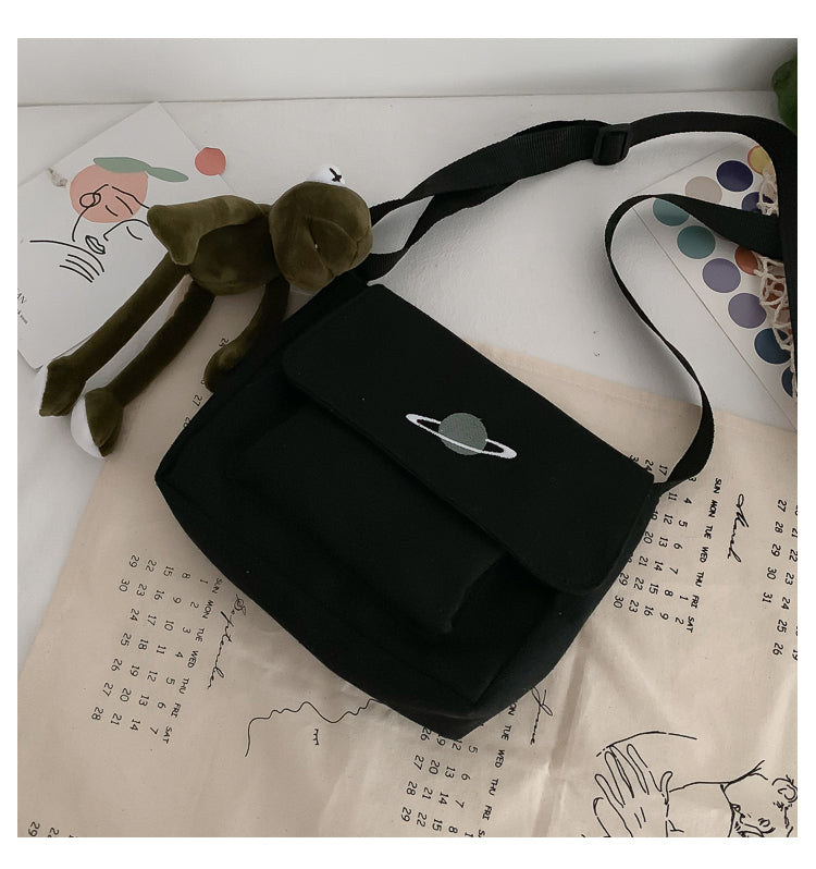 Casual Collage Student Messenger Bag Women Small Bag Canvas Shoulder Bag For Women Print Crossbody Bags Bolsas Sac