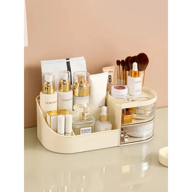 Large Capacity Cosmetic Storage Box Makeup Drawer Organizer Jewelry Nail Polish Makeup Container Desktop Sundries Storage Box