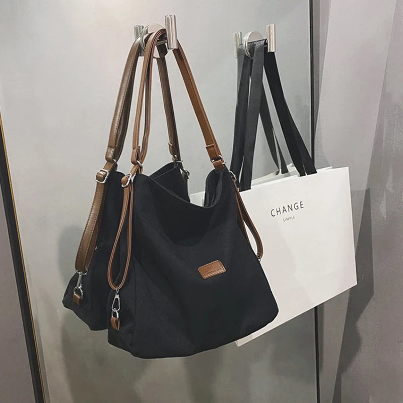 Designer Nylon Women's Casual Travel Backpack Trendy Top-Handle Shoulder Crossbody Bag Luxury Handbags Female Purse