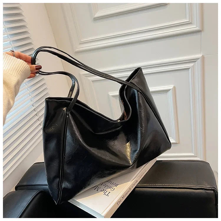 Retro PU Women's Handbag, Large Capacity Handbags Shoulder Bag, Street Leisure Shopping Tote Bag Bags, Suitable for Daily Use