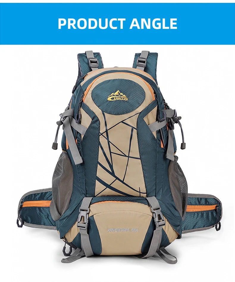 Climbing Camping Backpack Sports Travel Duffel Bag for Men Women with Shoes Outdoor Hikking Cycling Rucksack Luggage Storage Bag