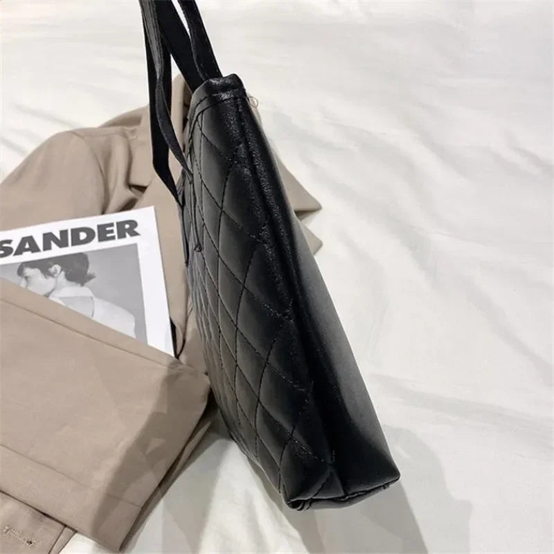 Stylish Crocodile Pattern Pu Underarm Bag Versatile Women Small Tote Bags Fashionable Leopard Handbag Chic Quilted Shoulder Bag