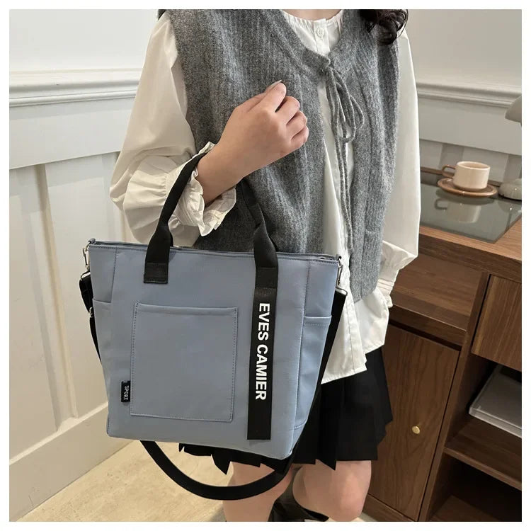 Nylon Handbag Women Campus Student Tote School Bag, Teen Girls Handbags Messenger Bag, Oxford Waterproof Shoulder Crossbody Bags