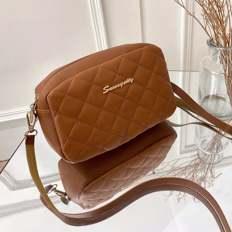 Fashion PU Leather Women Shoulder Bags Luxury Design Quilted Shopper Bag Female Casual Crossbody Bags Female Small Handbag Purse