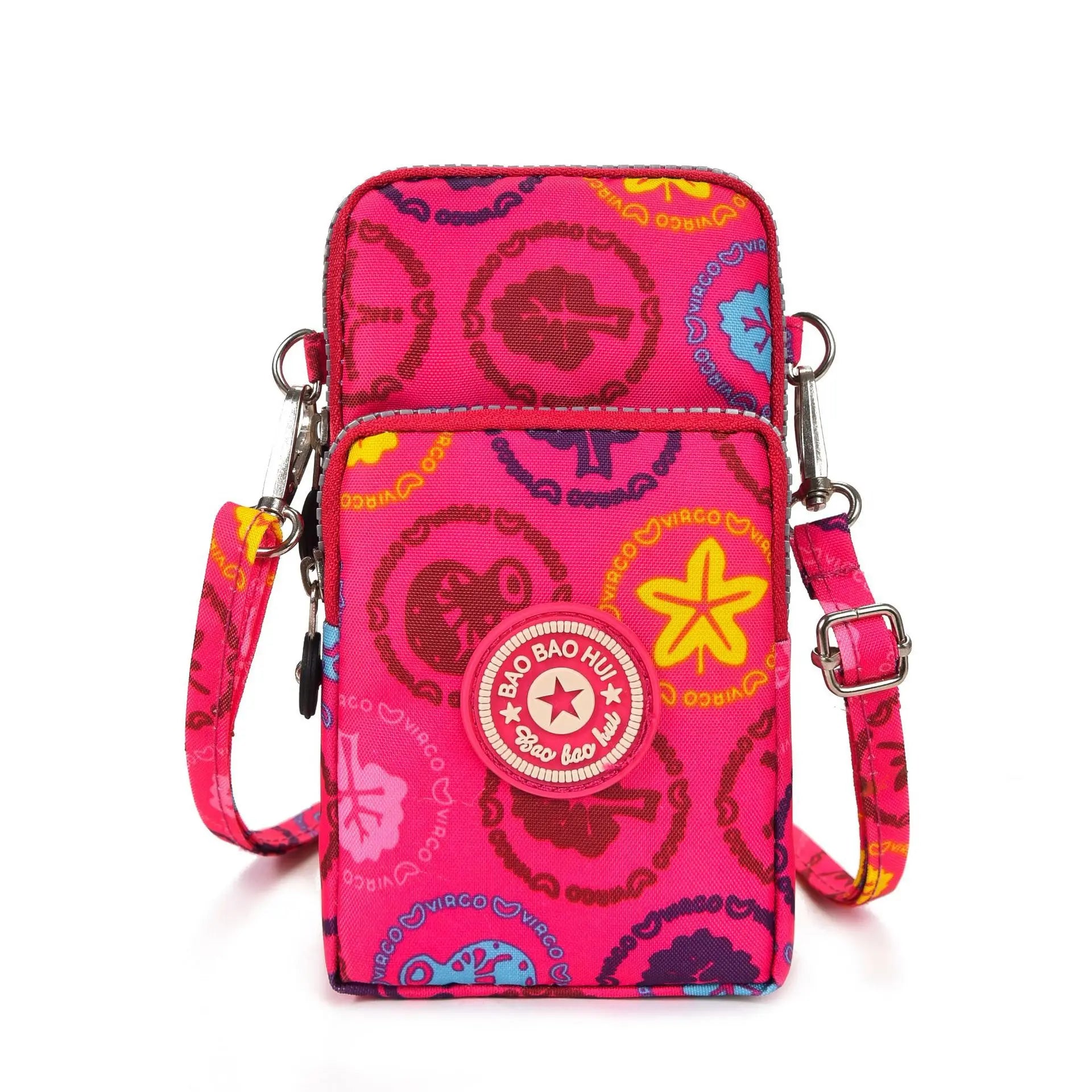 Sports Arm Bag, Women Mobile Phone Bag Running Messenger Purse Wallet, Women's Shoulder Cross Body Bags Multi Layer Zipper Pouch
