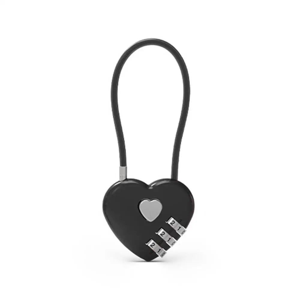 INS Korean Red Heart Lock Love Cable Code Padlock Keychain Y2K Bag Charms Bag Pendant Sweet Purse Accessories Harajuku Jewelry