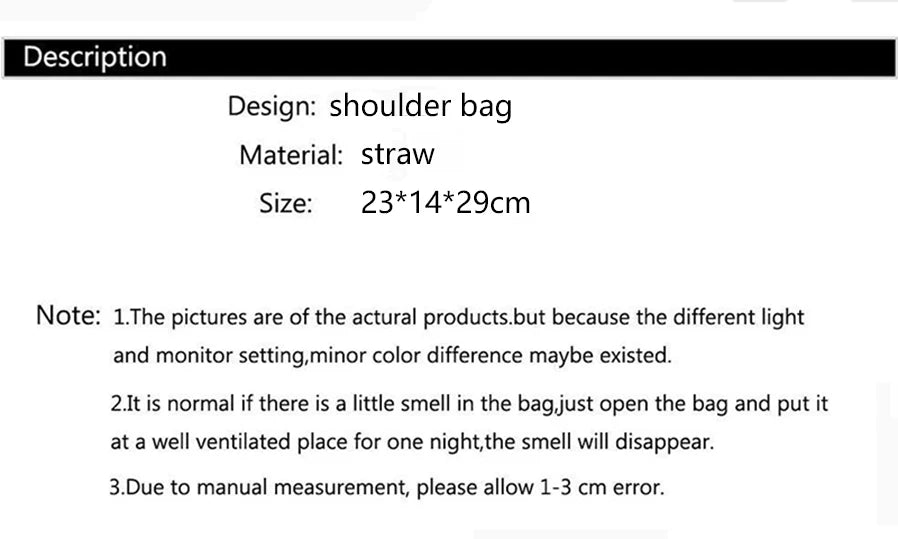Woven Women Handbag Large Capactity Basket Summer Beach Bag Shopper Tote Ladies Travel Shoulder Underarm Bags