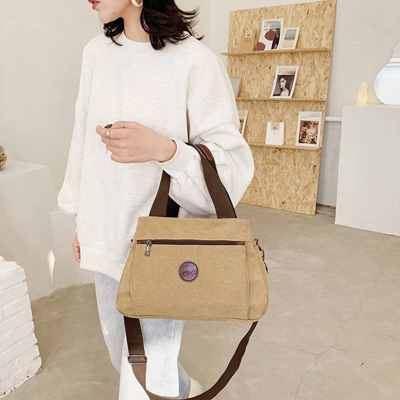 Women Casual Handbags Canvas Crossbody Bag for Woman Big Capacity Shoulder Tote Female Shopping Designer Messenger Bags bolso