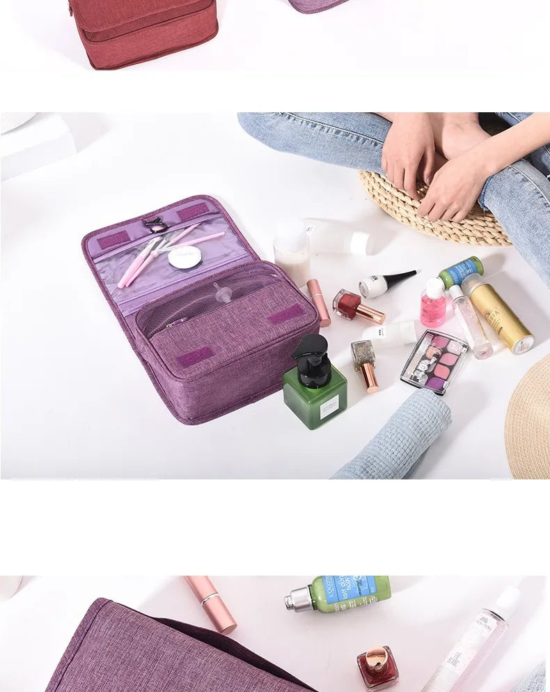 High Quality Women Makeup Bags Travel Cosmetic Bag Toiletries Organizer Waterproof Storage Neceser Hanging Bathroom Wash Bag