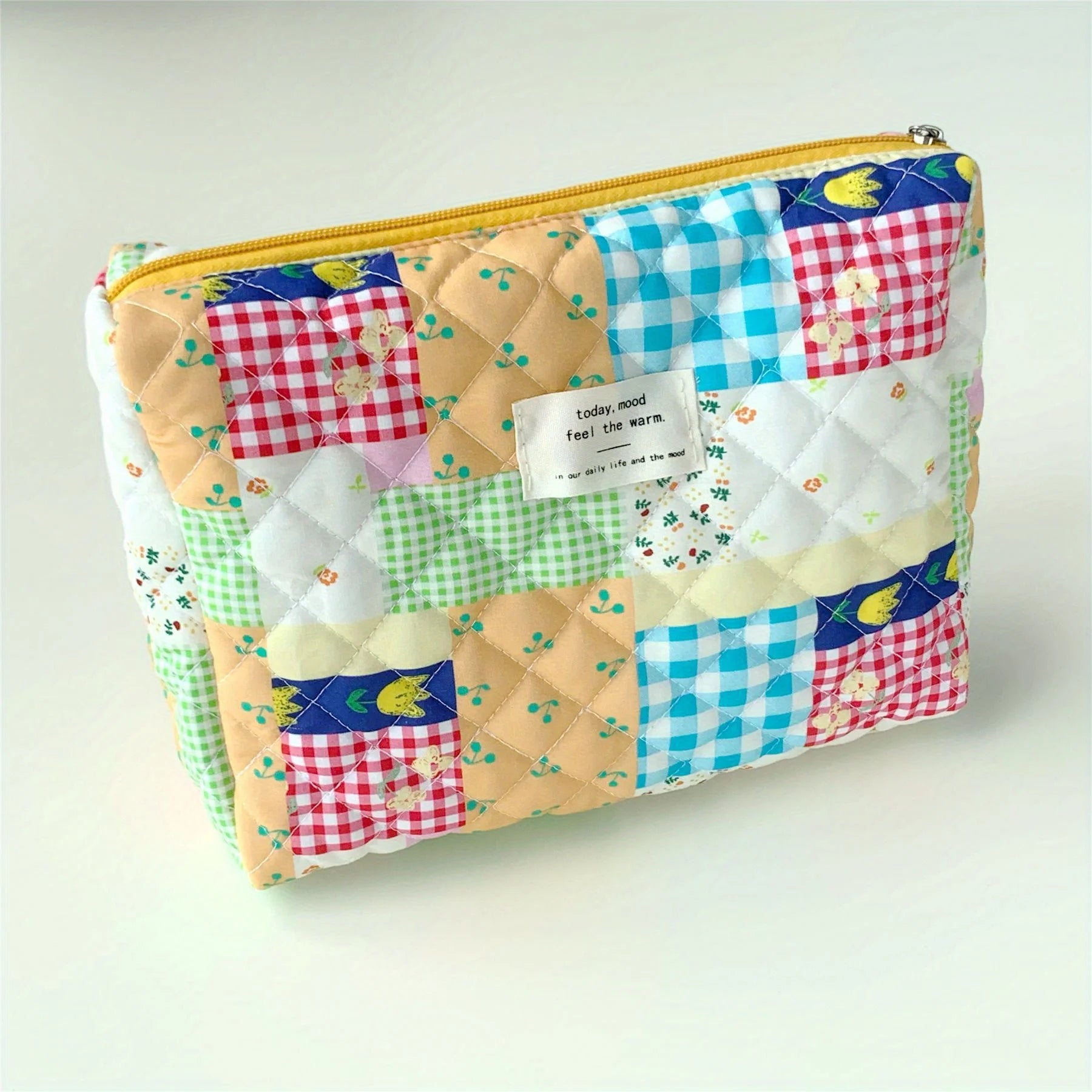 Colorful Aesthetic Pattern Clutch Storage Pouch, Zipper Lightweight Makeup Bag, Versatile Cosmetic Bag
