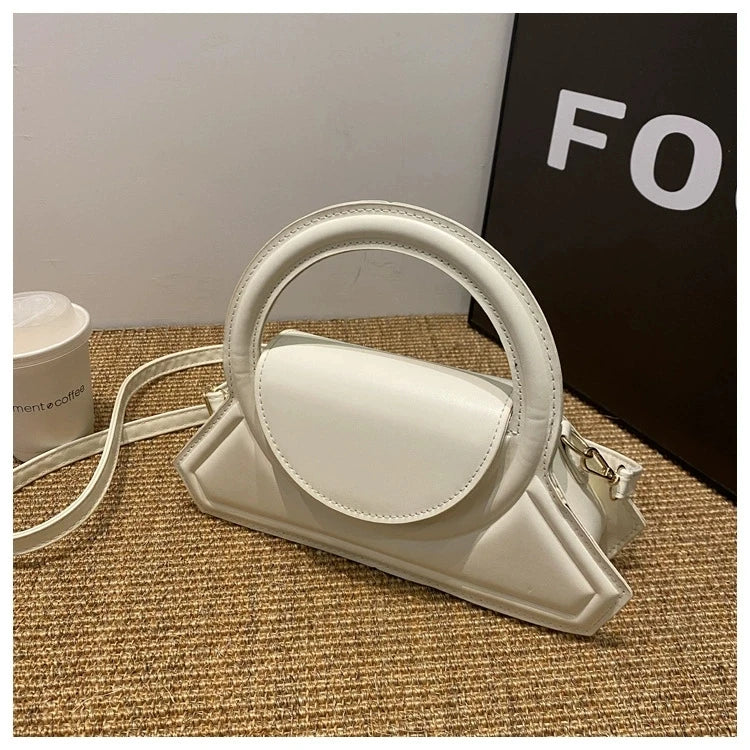 Solid Color Pu Leather Elegant Tote Bag, Versatile; Vintage Small Square Bag, Stylish Shoulder Crossbody Bag for Work Occasions